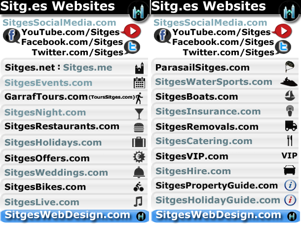 sitges websites list